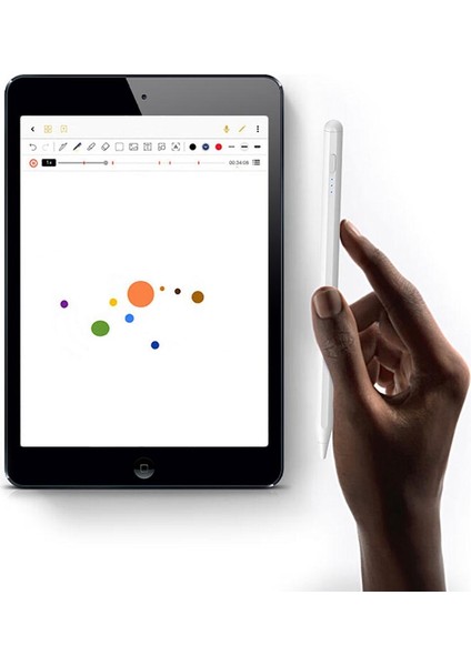 Zore Pencil 10 Magnetik Şarj ve Eğim Özellikli Dokunmatik Çizim Kalemi-Beyaz