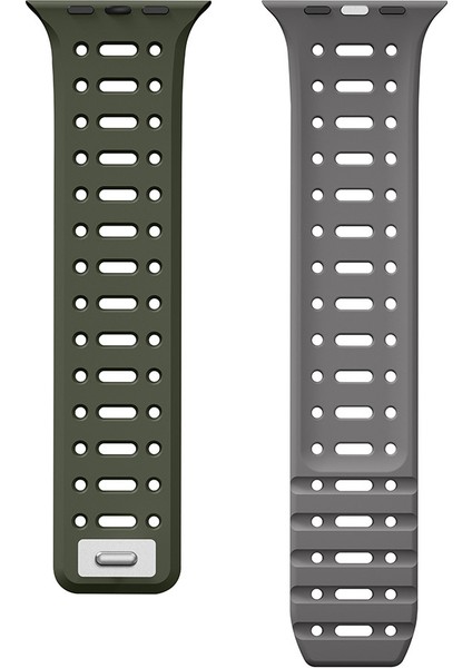 Watch 7 45MM Uyumlu Zore KRD-124 Silikon Kordon Strap Kayış-Turuncu-Gri fırsatları