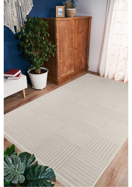 Enti Prag 9204 Bej Halı Yolluk Modern Salon Halısı Antre Hol