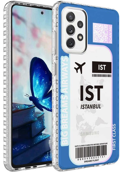 Galaxy A72 Kılıf Airbag Kenarlı Renkli Desenli Silikon Hgea Elegans Kapak-No4
