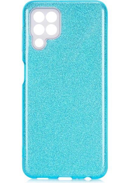 Galaxy A22 4g Kılıf Hgea Shining Silikon-Mavi