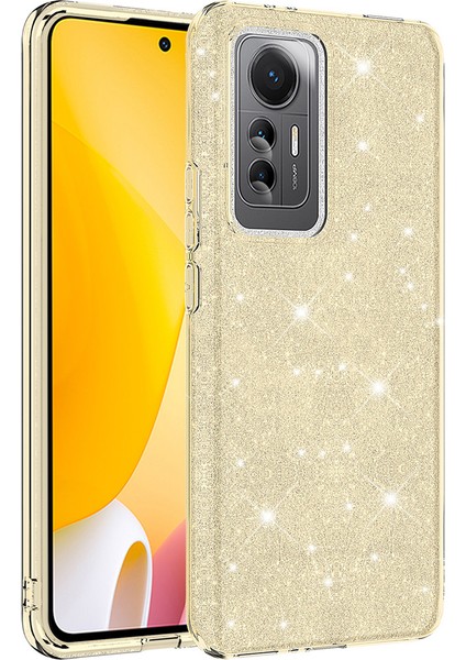 Xiaomi Xiaomi 12 Lite Kılıf Hgea Shining Silikon-Gold