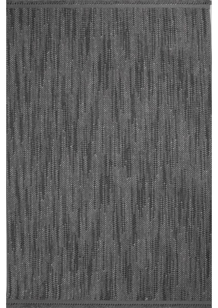 Enti Piana 1106 Antrasit Halı Kilim Kaymaz Taban Yıkanabilir Salon Mutfak Kesme Yolluk