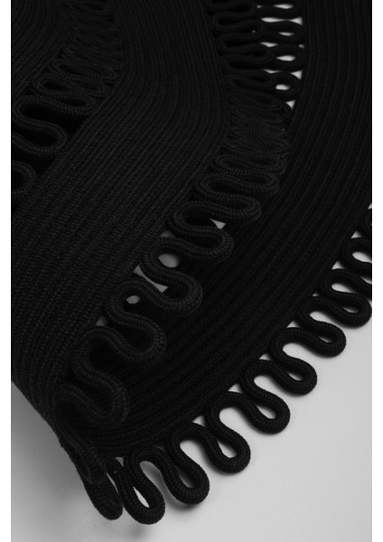 Reygon Ege 21 Siyah Daire Dekoratif El Örgüsü Kilim Yolluk Halı modelleri