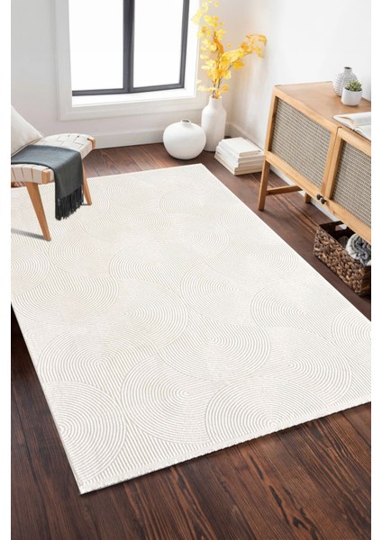 Enti Akik 8612 Krem Halı Kilim Salon Mutfak Kesme Yolluk Dokuma