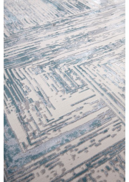 Madrid 1005 Mavi Halı Kilim Kaymaz Taban Salon Mutfak Kesme Yolluk Makine Halısı modelleri