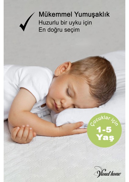 Kapitone Sıvı Geçirmez Bebek Yastığı | %100 Pamuk | Fermuarlı Tasarım |35X45 cm