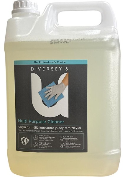 Güçlü Formüllü Konsantre Yüzey Temizleyicisi 20 Litre / Multi Purpose Cleaner