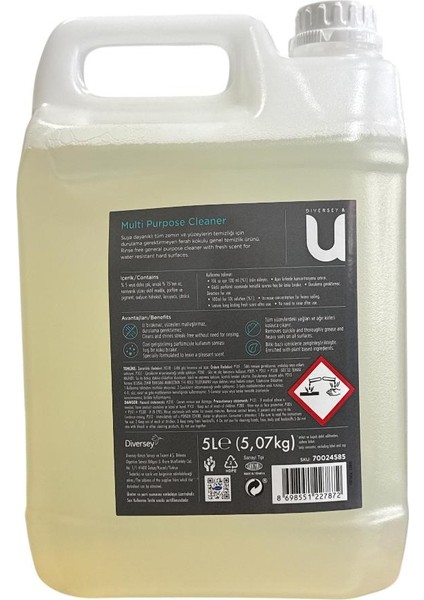 Güçlü Formüllü Konsantre Yüzey Temizleyicisi 20 Litre / Multi Purpose Cleaner
