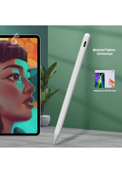 Zore Pencil 14 Universal Stylus Dokunmatik Kalem-Beyaz