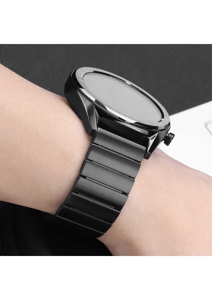 Gear S2 (20MM) Uyumlu Krd-16 Metal Kordon Zore - Siyah