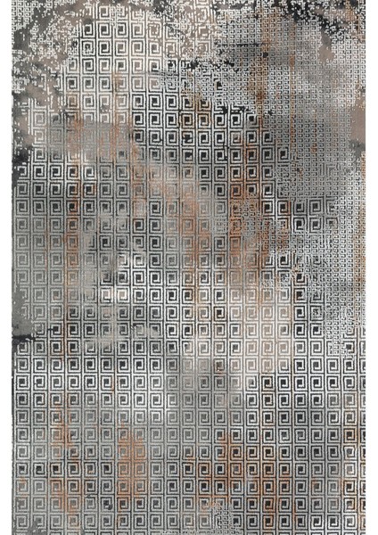 Enti Naturel 1711 Siyah Taba Yumuşak Dokulu Parlak Görünümlü Halı Kesme Yolluk fırsatları