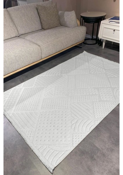Luxess Mood 1118 Bej Hav Toz Vermez Salon Halısı Kesme Halı Yolluk Kaymaz Taban Halı