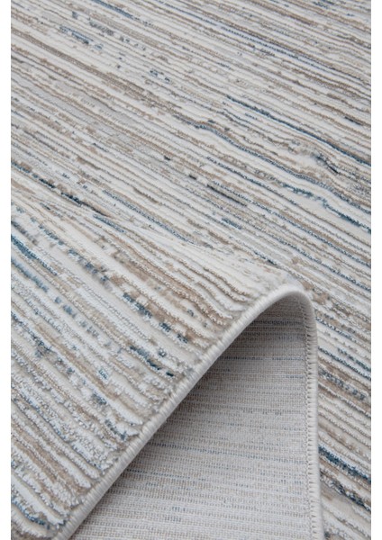 Luxess Nova 1123 Mavi Halı Kilim Kaymaz Taban Yıkanabilir Salon Mutfak Kesme Yolluk