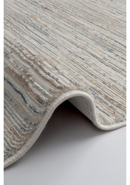 Luxess Nova 1123 Mavi Halı Kilim Kaymaz Taban Yıkanabilir Salon Mutfak Kesme Yolluk