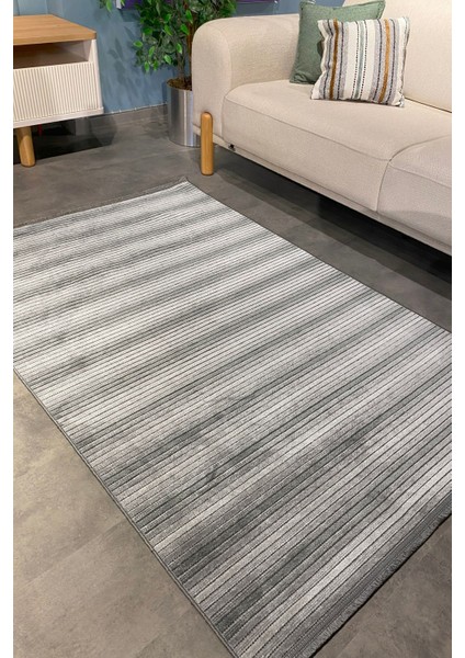 Luxess Cool 402 Gri Hav Toz Vermez Salon Halısı Kesme Halı Yolluk Kaymaz Taban Halı