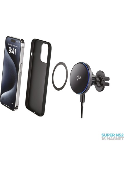 Magport Mg3 Qi2 Wıreless Klipsli Telefon Tutucu Tüm Cihazlarla Uyumludur