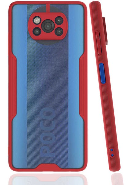 Xiaomi Poco X3 Kılıf Hgea Parfe Kapak-Kırmızı