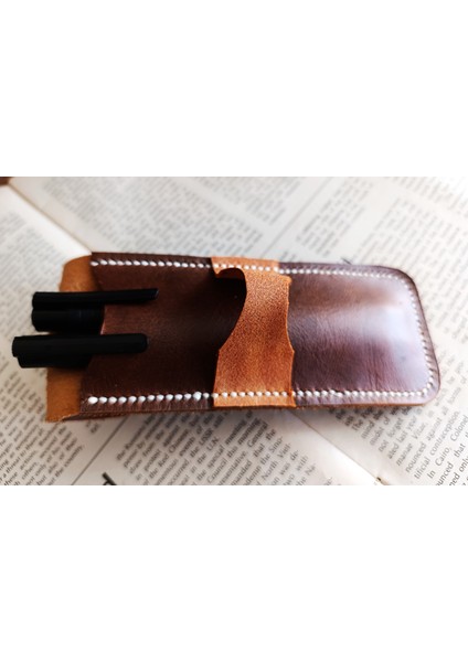 Crazy Hors Hakiki Deri El Emeği Özel Kalemleriniz Için Kalemlik Kalem Kutu 27 cm 6 cm W115 modelleri