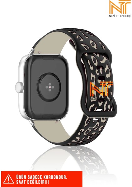 Xiaomi Amazfit Gts / Gts 2 / Gts 2e / Gt S3 / Gt S4 Mini Uyumlu Leopar Desenli Silikon Kordon 20MM