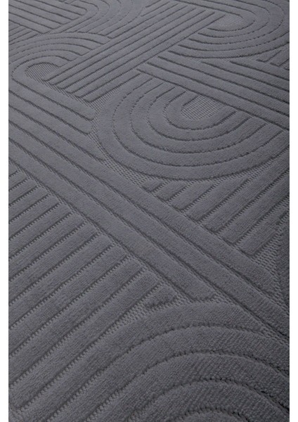 Luxess Dizayn 1090 Antrasit Kaymaz Taban Kesme Yolluk Mutfak Halısı Modern Salon Halısı modelleri