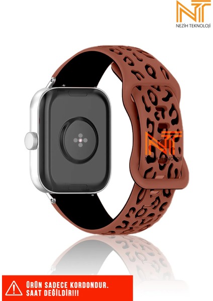 Xiaomi Amazfit Gts / Gts 2 / Gts 2e / Gt S3 / Gt S4 Mini Uyumlu Leopar Desenli Silikon Kordon 20MM