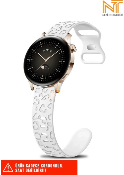 Xiaomi Amazfit Gts / Gts 2 / Gts 2e / Gt S3 / Gt S4 Mini Uyumlu Leopar Desenli Silikon Kordon 20MM