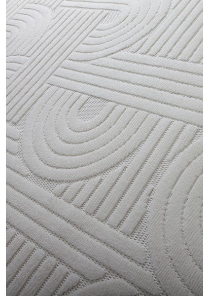 Luxess Dizayn 1090 Krem Kaymaz Taban Kesme Yolluk Mutfak Halısı Modern Salon Halısı modelleri