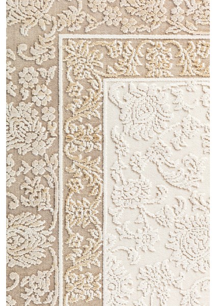 Enti Naturel 1714 Kahve Yumuşak Dokulu Parlak Görünümlü Halı Kesme Yolluk fırsatları