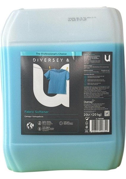 Çamaşır Yumşatıcısı 20 Litre / Fabric Softener