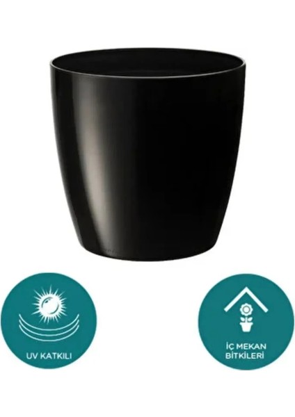 Yakut Saksı Siyah 22 Litre Iç Drenajlı Büyük Saksı 2 Li Set modelleri