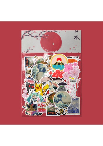 Japonya Sticker Paketi -Bullet Journal - Ajanda - Planner - Defter - Laptop Etiket Çıkartma Çok Renkli 10 x 15 Paket Boyutu 3 x 5 cm Stickerlar Paket Içeriği 25 Adet Dadi Ramba Sticker
