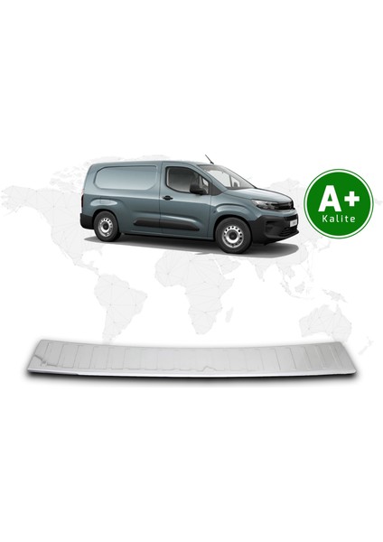 Opel Combo Panelvan Krom Arka Tampon Eşiği 2024 Model ve Sonrası