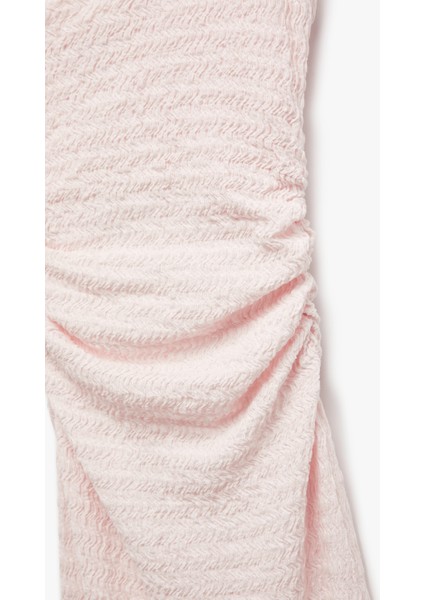 Bürümcük Tek Omuz Kolsuz Bağlama Detaylı Dar Kesim Drapeli Uzun Elbise modelleri