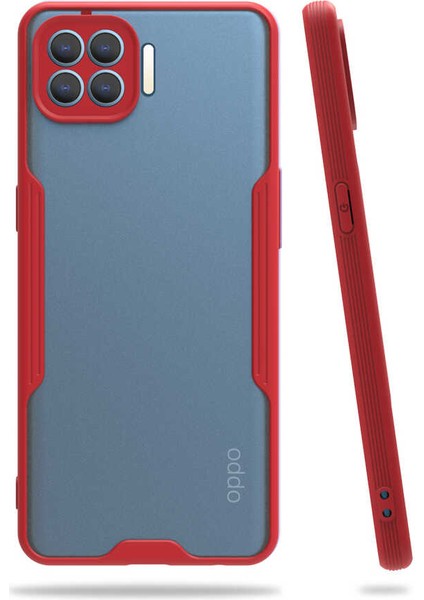 Oppo Reno 4 Lite Kılıf Hgea Parfe Kapak-Kırmızı