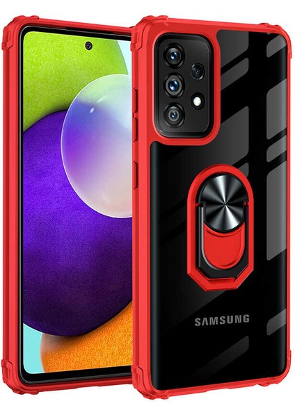 Galaxy A72 Kılıf Hgea Mola Kapak-Kırmızı