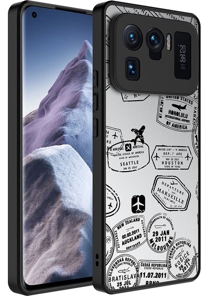 Xiaomi Mi 11 Ultra Kılıf Aynalı Desenli Kamera Korumalı Parlak Hgea Mirror Kapak-Seyahat