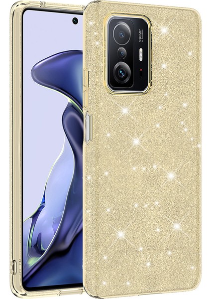 Xiaomi Mi 11T 5g Kılıf Hgea Shining Silikon-Gold