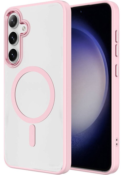 Galaxy S24 Kılıf Magsafe Şarj Özellikli Hgea Krom Magsafe Silikon Kapak-Derin Mor indirimleri