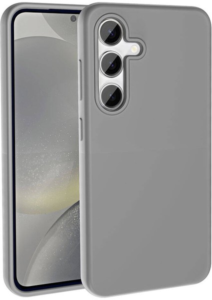 Galaxy S24 Kılıf Magsafe Şarj Özellikli Sıvı Teknolojili Silinebilir Sert Hgea Kivi Kapak-Koyu Gri