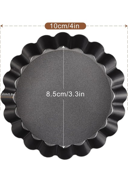 6 ADET Tart Kalıbı 10 cm (Trt-10) Yanmaz , yapışmaz - Taban Kaldırmalı Model modelleri