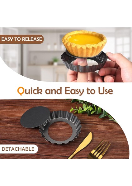 6 ADET Tart Kalıbı 10 cm (Trt-10) Yanmaz , yapışmaz - Taban Kaldırmalı Model fırsatları