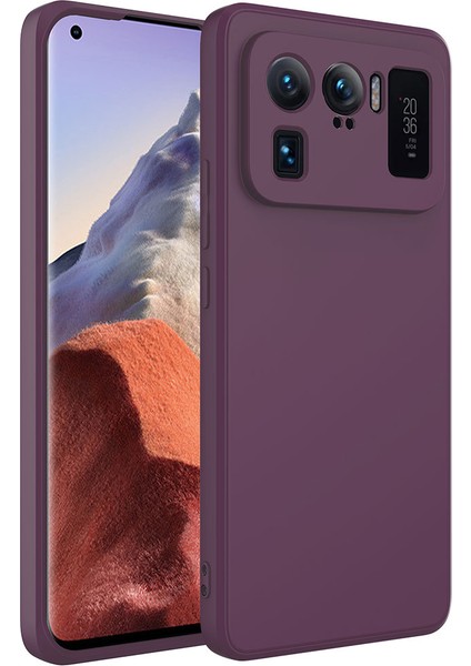 Xiaomi Mi 11 Ultra Kılıf Hgea Mara Laaakan Kapak-Koyu Mor