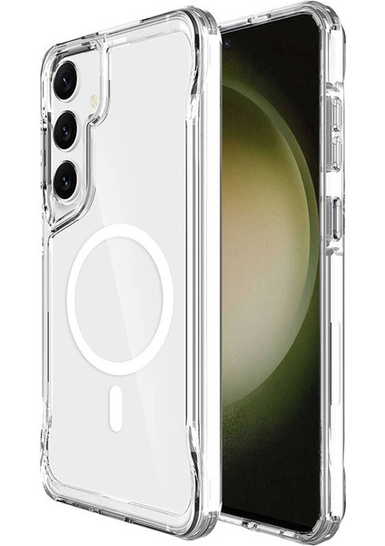 Galaxy S24 Plus Kılıf Hgea Magsafe Şarj Özellikli T-Max Magsafe Kapak-Renksiz