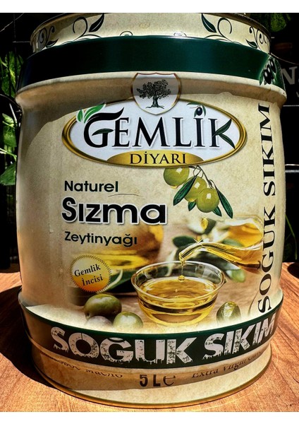 Soğuk Sıkım Naturel Sızma Zeytinyağı 5 Lt Teneke | Erken Hasat | Yeni Sezon