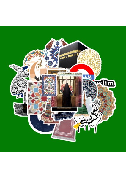 Islam Müslüman Sticker Paketi -Bullet Journal - Ajanda - Planner - Defter - Laptop Etiket Çıkartma Çok Renkli 10 x 15 Paket Boyutu 3 x 5 cm Stickerlar Paket Içeriği 25 Adet Dadi Ramba Sticker