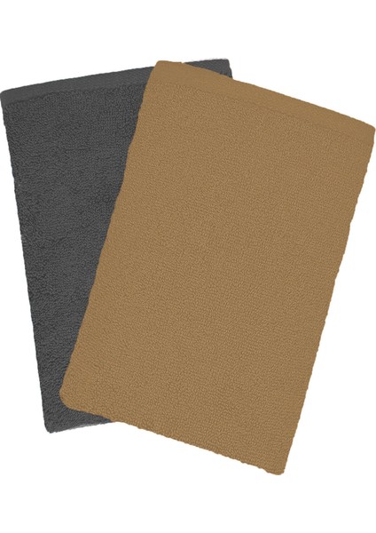 2 Li Lüks El Yüz Havlu Seti 50X90 cm %100 Pamuklu Gramajlı Bejra