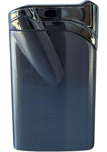 Premiumquality Tek Torch Pürmüz Gümüş Metal Puro Çakmağı