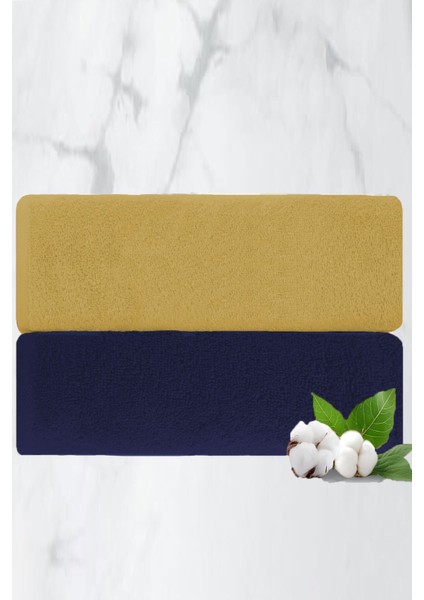 2 Li Lüks El Yüz Havlu Seti 50X90 cm %100 Pamuklu Gramajlı Bejra