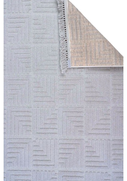 Luxess Dizayn 1062 Gri Kaymaz Taban Kesme Yolluk Mutfak Halısı Modern Salon Halısı modelleri